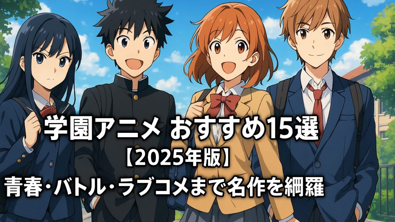学園アニメ おすすめ15選【2025年版】青春・バトル・ラブコメまで名作を網羅！