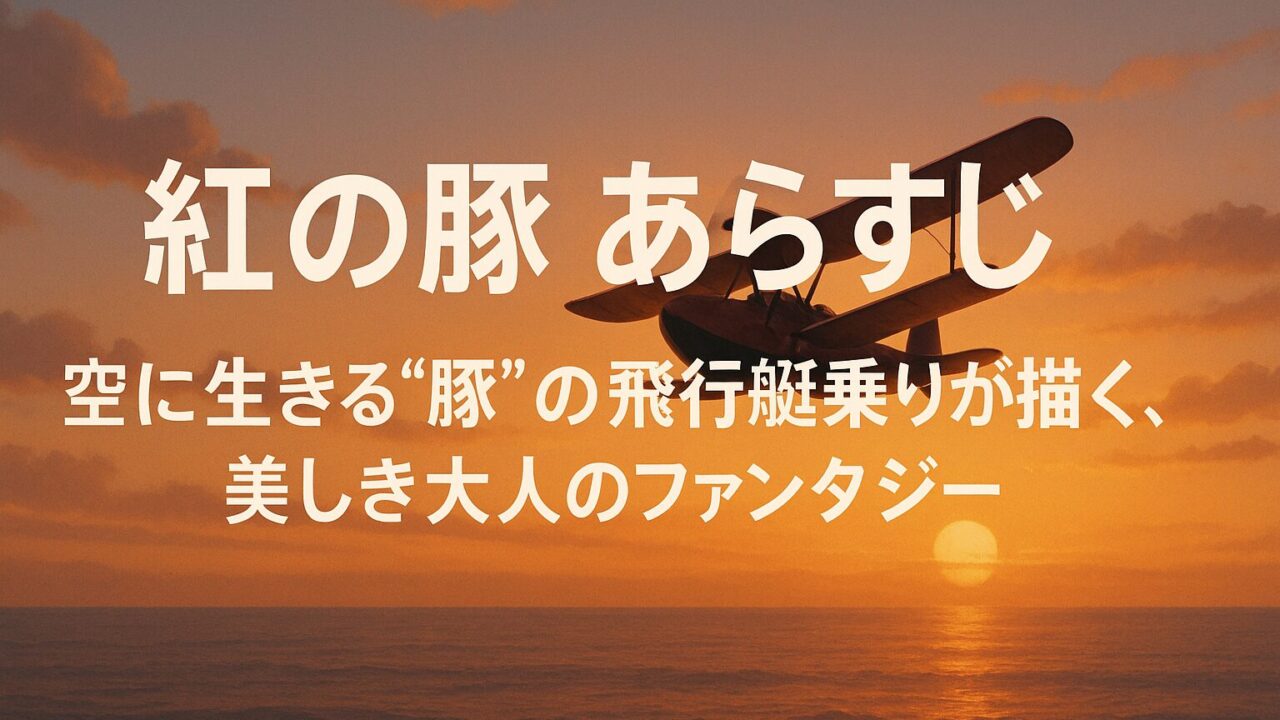 紅の豚 あらすじ｜空に生きる“豚”の飛行艇乗りが描く、美しき大人のファンタジー